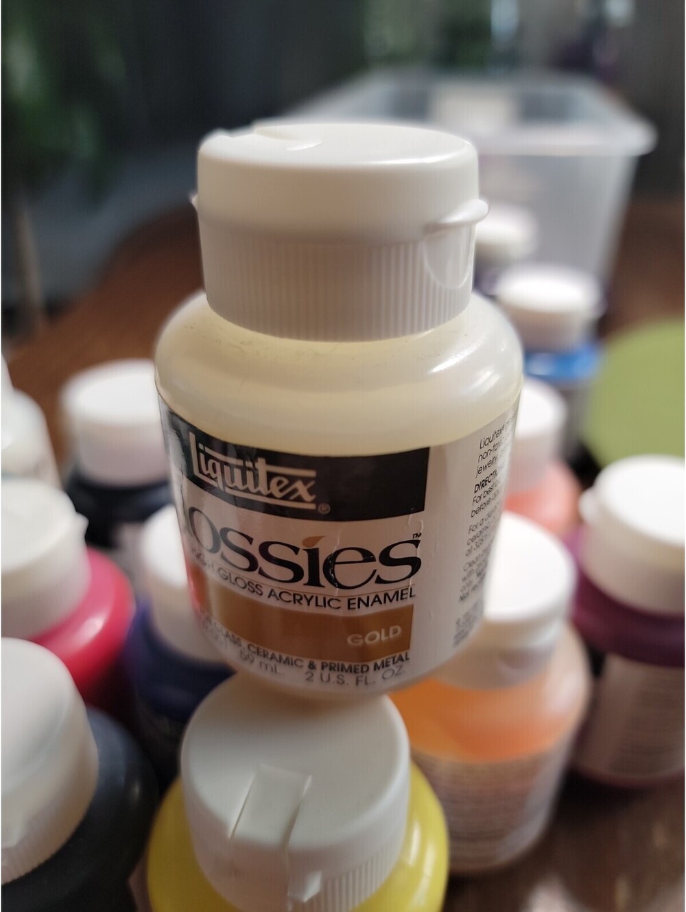 Discontinued Liquitex Gold Glossies Paint 2-oz jar - High Gloss Enamel